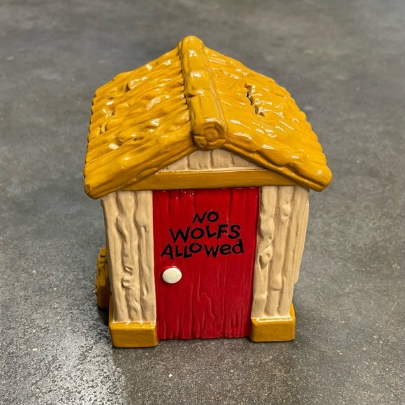 Vintage Disney Productions Three Little Pigs Savings Bank Big Bad Wolf - Picture 3 of 8